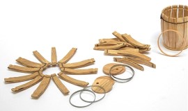 Einzelteil für 2 komplette Holzfässer, Miniaturwerkstatt 1zu12
