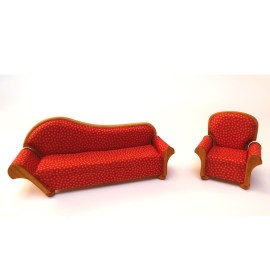 Sofa, Puppenhausmöbel im Maßstab 1zu12