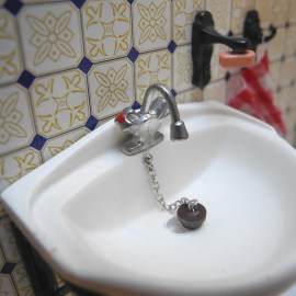 Wandwaschbecken, Puppenstubenmöbel in 1zu12