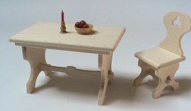 Bauerntisch, Puppenstubenmöbel 1zu12