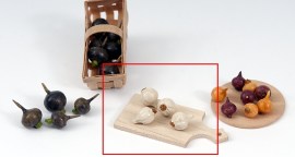 Knoblauch, 1 Stück, Puppenstubenminiatur in 1zu12