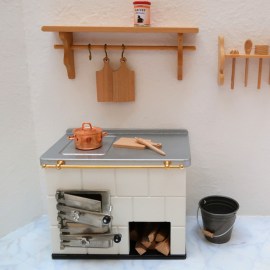 Küchenherd, Puppenstubenmöbel im Maßstab 1zu12