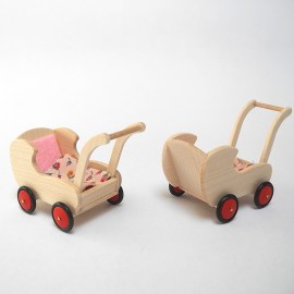 Puppenwagen, mit Kissen, Puppenstubenminiatur in 1zu12