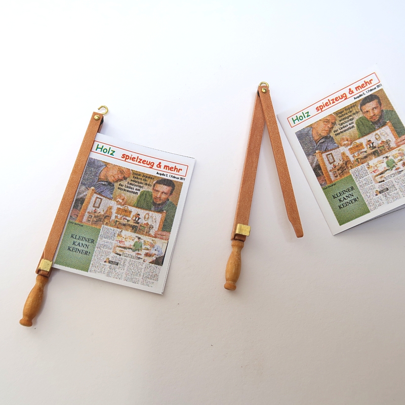 Zeitungsbügel, Puppenstubenminiatur im Maßstab 1zu12
